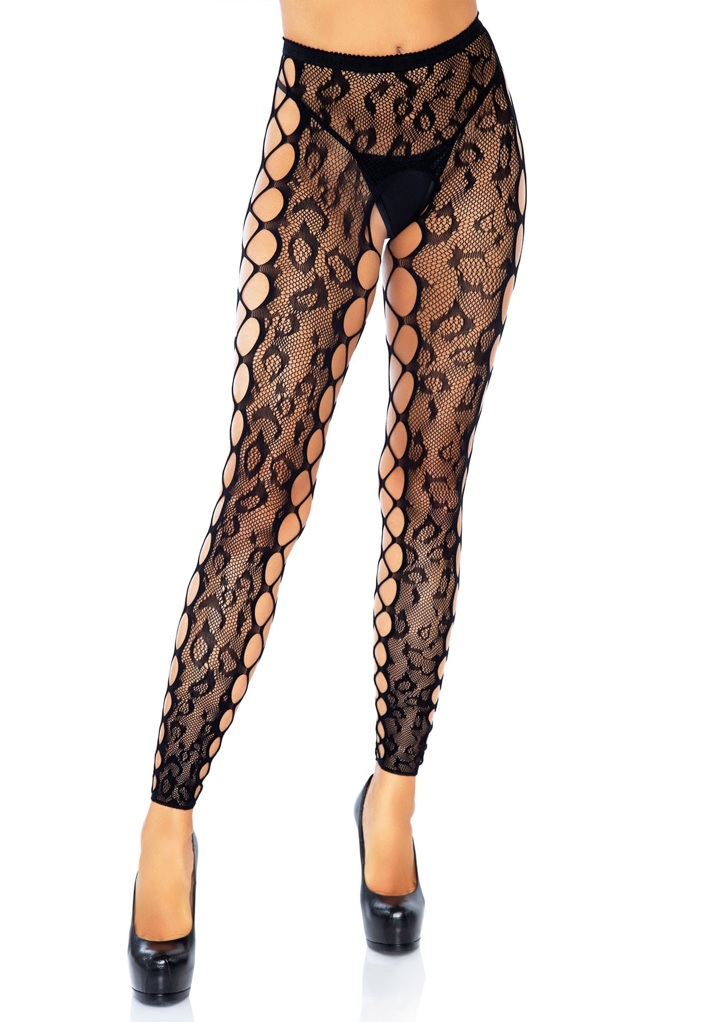 Collant senza piede Footless Crotchless Tights