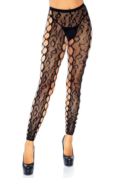 Collant senza piede Footless Crotchless Tights