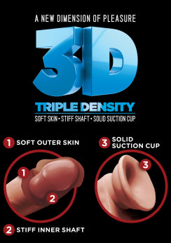 Fallo realistico Triple Density Cock 7 Inch