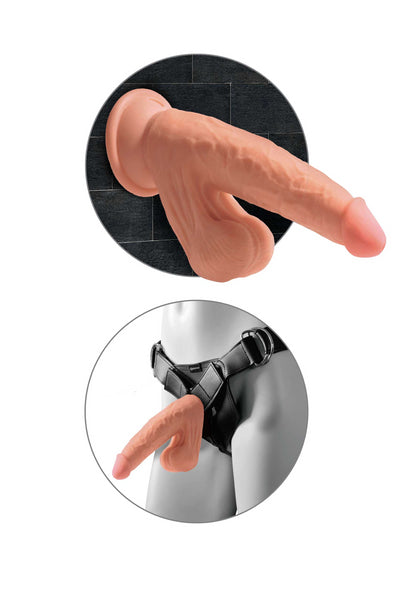 Pene finto con ventosa 3D Cock Swinging Balls 7 Inch