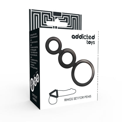 Anello fallico RINGS SET FOR PENIS TRANSPARENT