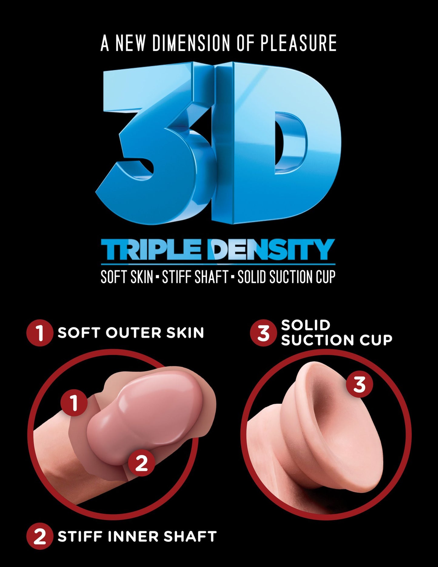 Fallo realistico Triple Density Double Penetrator 9.5