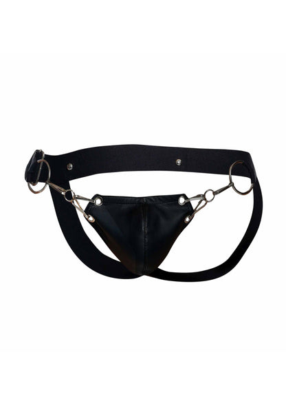 Slip uomo sospensorio nero DNGEON Snap Jockstrap