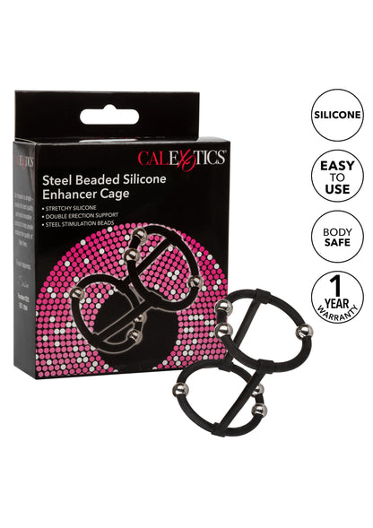 Anello fallico doppio Beaded Silicone Enhancer Cage