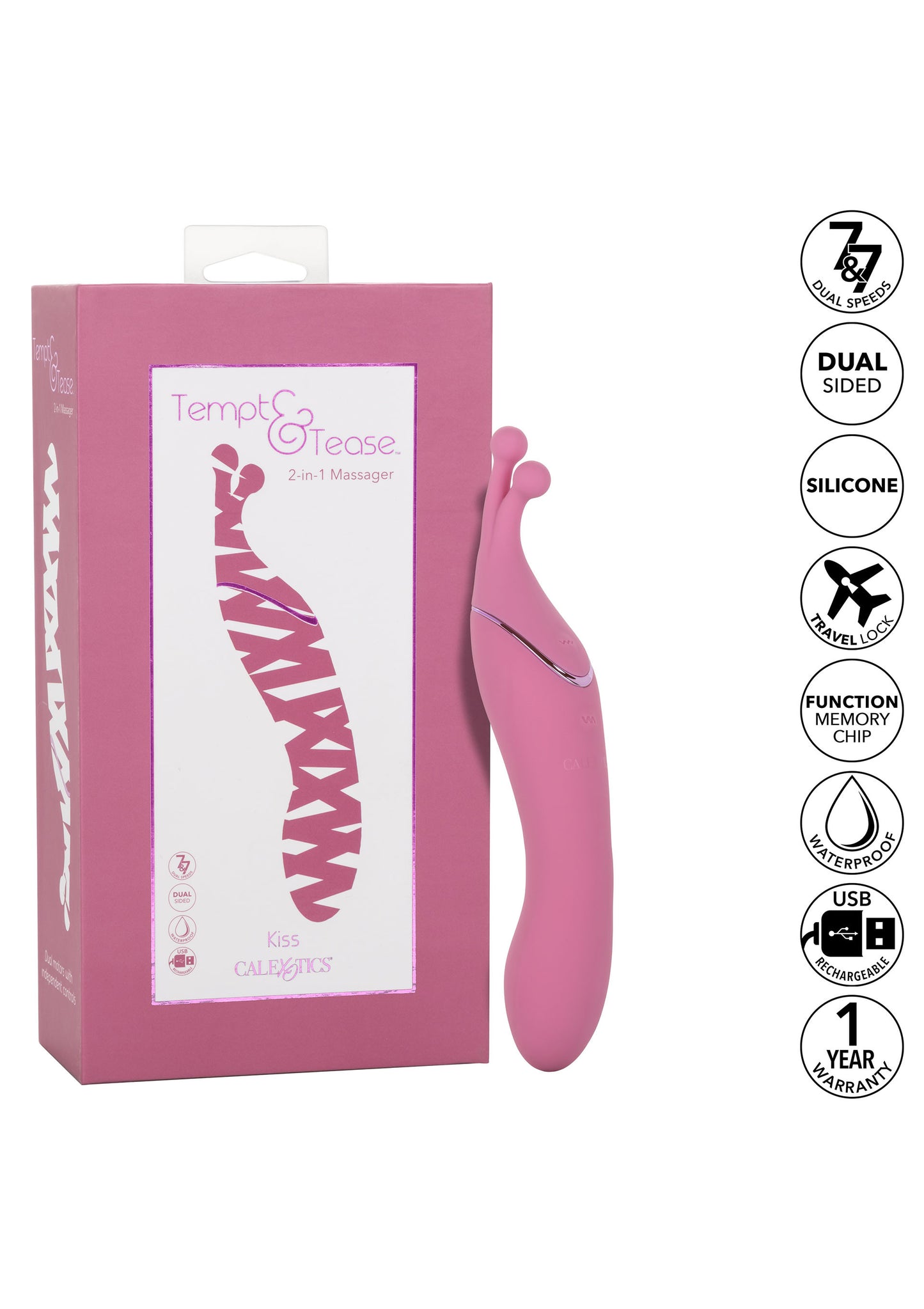 Vibratore doppio vaginale clitoride Tempt And Tease Kiss