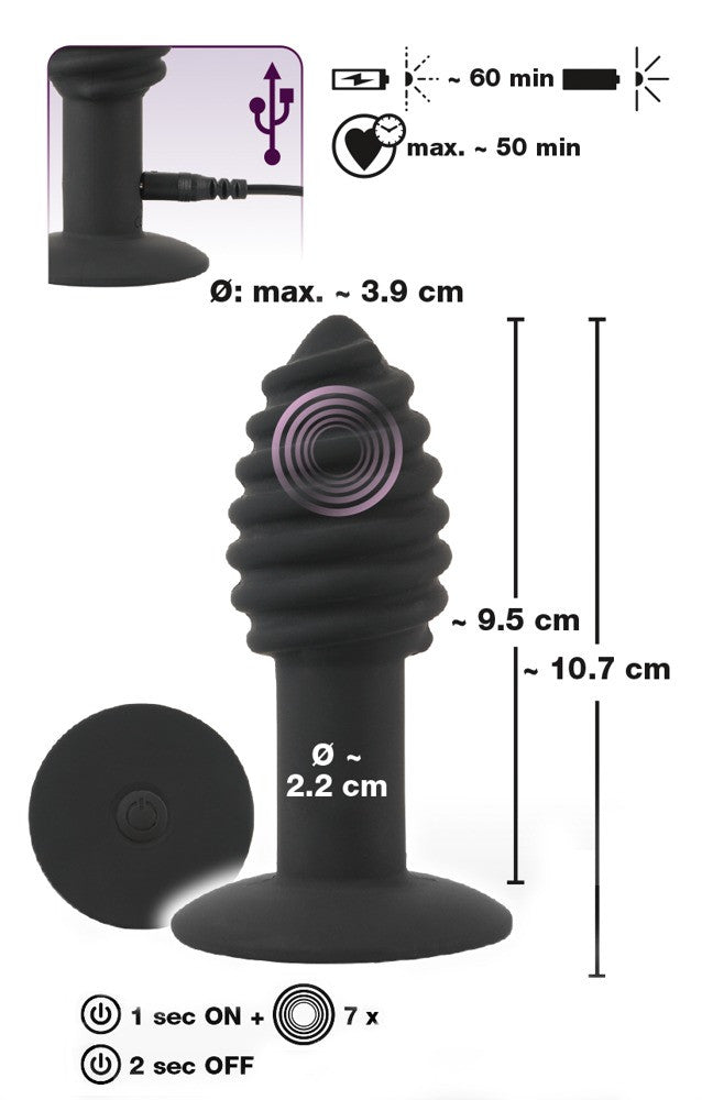 Dilatatore anale vibrante Twist Butt Plug