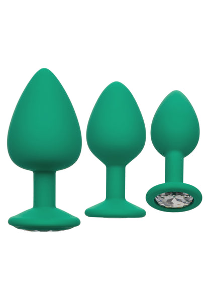 Kit plug anale Cheeky Gems 3 Pcs verde