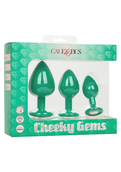 Kit plug anale Cheeky Gems 3 Pcs verde