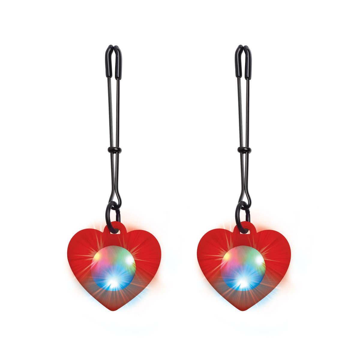 Morsetti capezzolo con luci LED Heart Tweezer