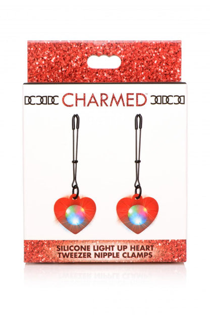 Morsetti capezzolo con luci LED Heart Tweezer