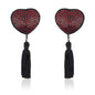 Copricapezzoli adesivi con frange shine red nipples cover heart