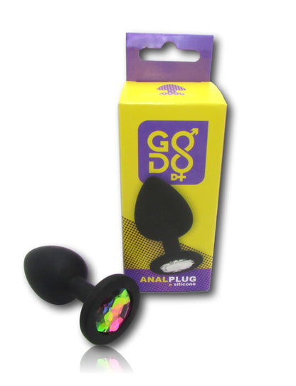 Plug anale Godo di+ piccolo in silicone pietra arcobaleno