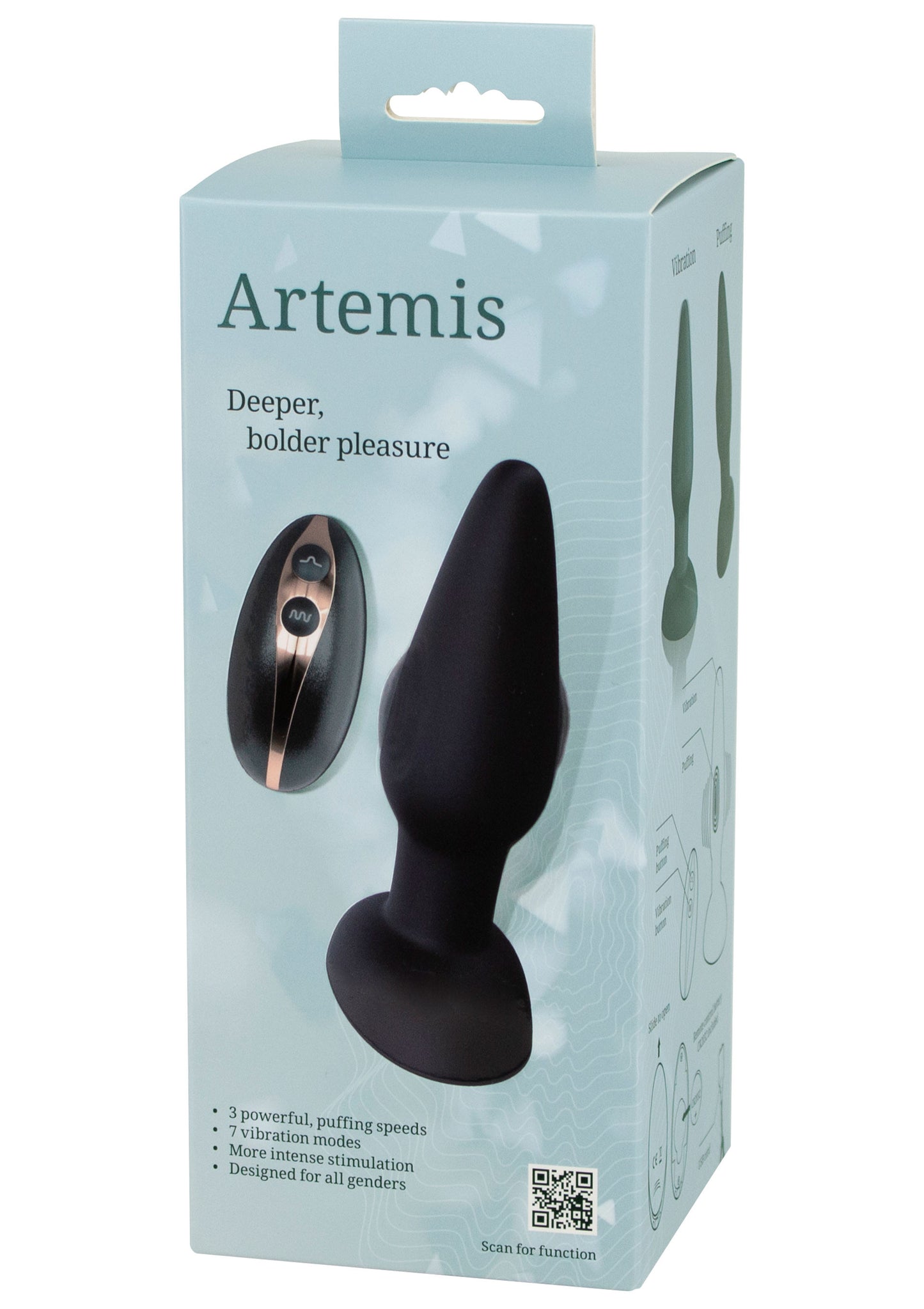 Plug con vibrazione e telecomando Artemis Pulsating Buttplug