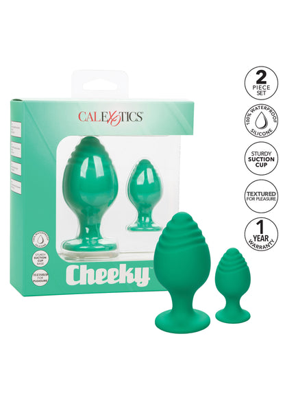 Plug anale verde 2 pz Cheeky Buttplug