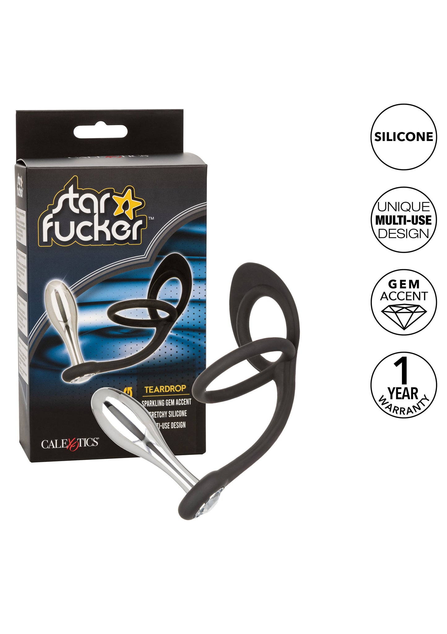 Plug anale con anello fallico Star Fucker Teardrop Plug