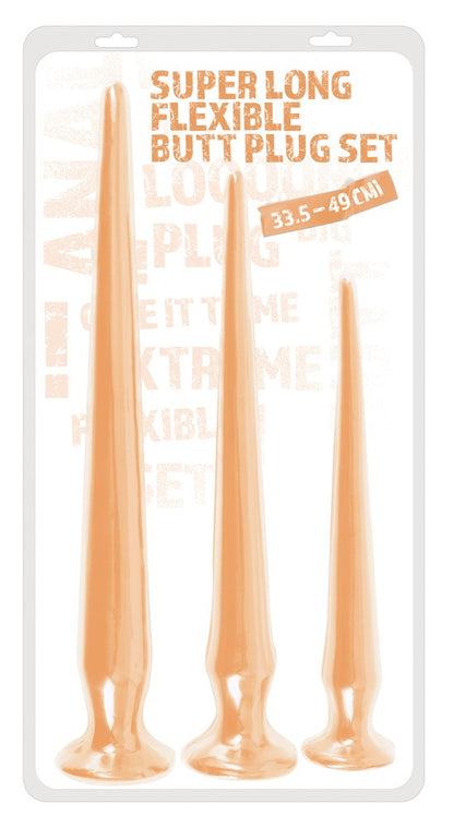 Kit Dilatatore anale Super Long Flexible Butt Plug clear Set