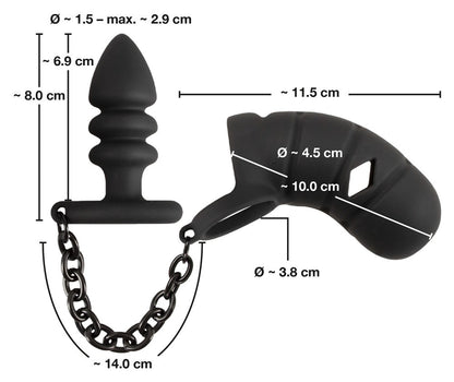 Cintura di castità con plug Cock cage with butt