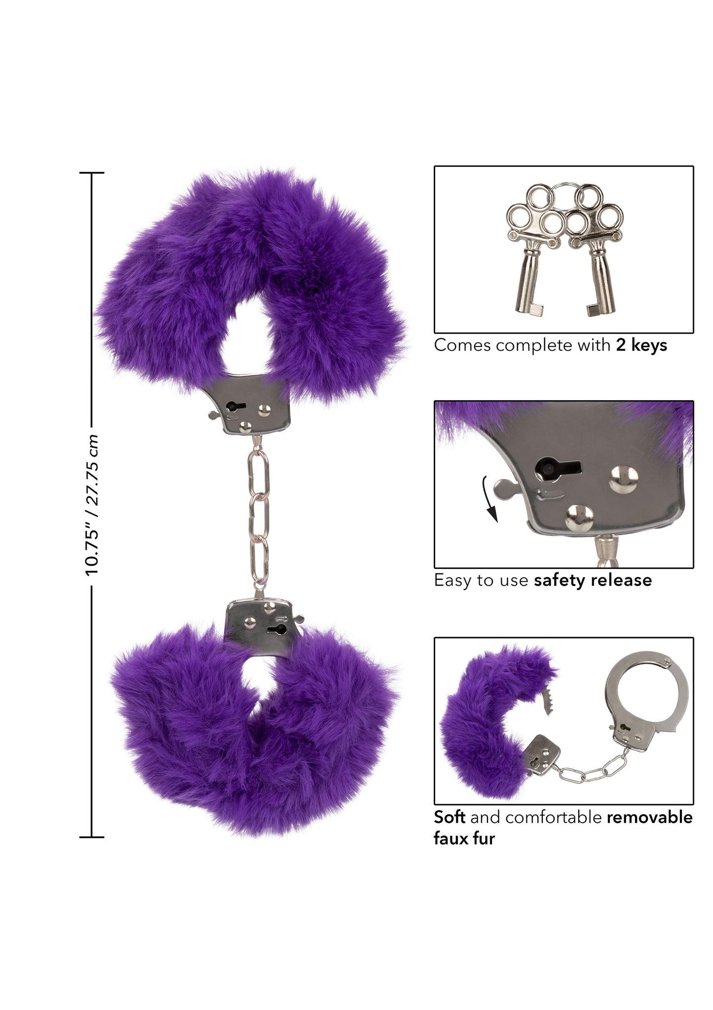 Manette viola Ultra Fluffy Furry Cuffs