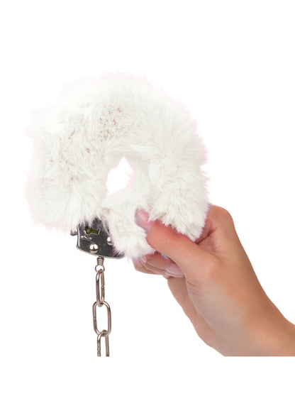 Manette bianche Ultra Fluffy Furry Cuffs