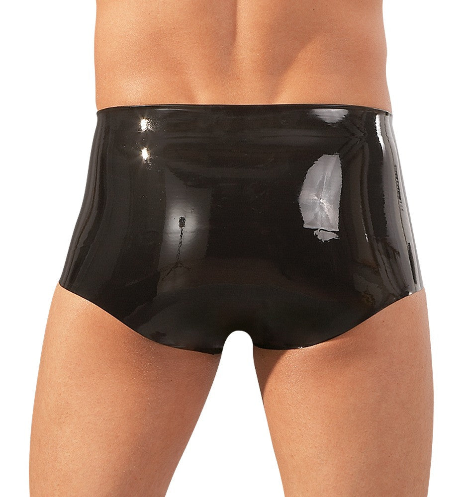 Boxer in latex con guaina per pene black Pants