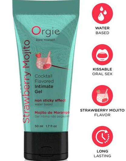 Lubrificante baciabile ORGIE LUBE TUBE COCKTAIL FRAGOLA MOJITO 50 ML