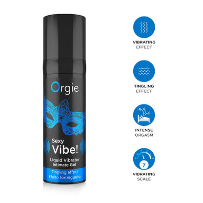 Lubrificante intimo stimolante orgie gel SEXY VIBE liquid vibrator