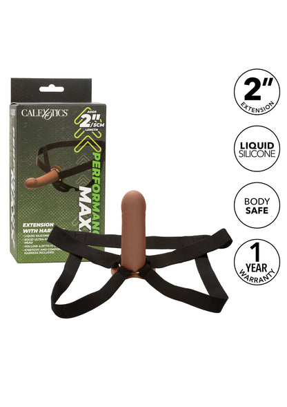 Guaina fallica con imbracatura Extension W Harness brown