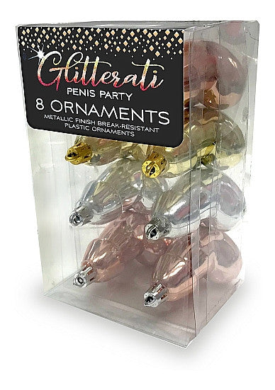 Ornamento divertente Glitterati Penis Metallic Ornaments 8