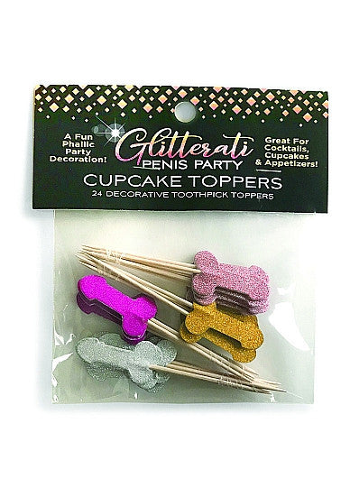 Topper per cupcacke Glitterati Penis Cupcake Set