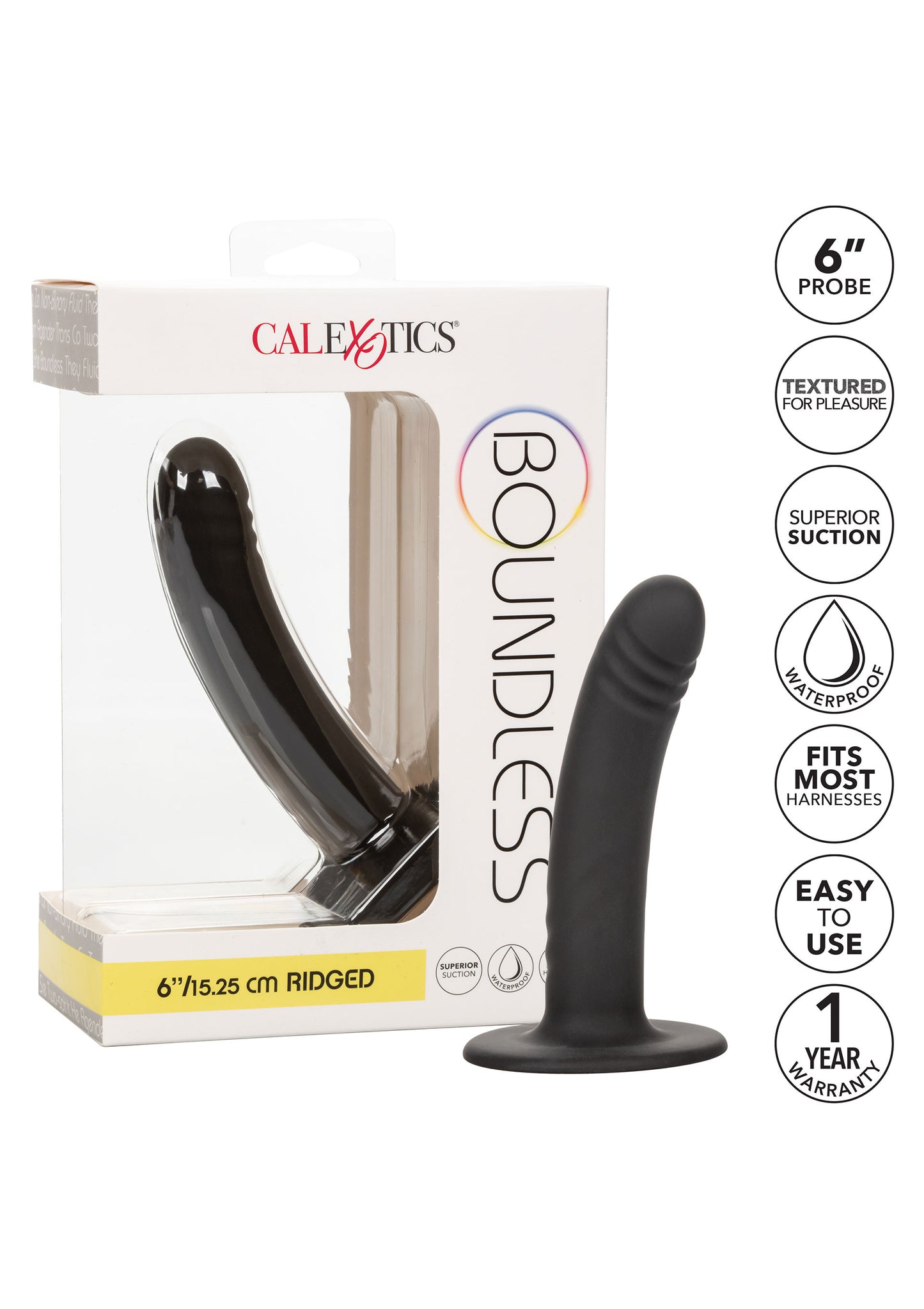 Dildo con ventosa Boundless 6/15.25cm Ridged