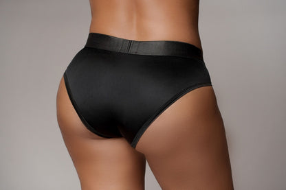 Slip con vibrazione Vibrating Strap-on High-cut Brief Black