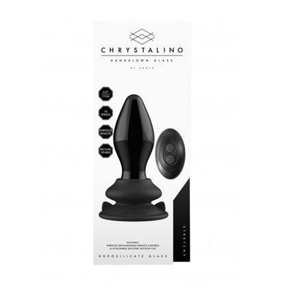 Plug anale vibrante con ventosa in vetro Stretchy Glass Vibrator