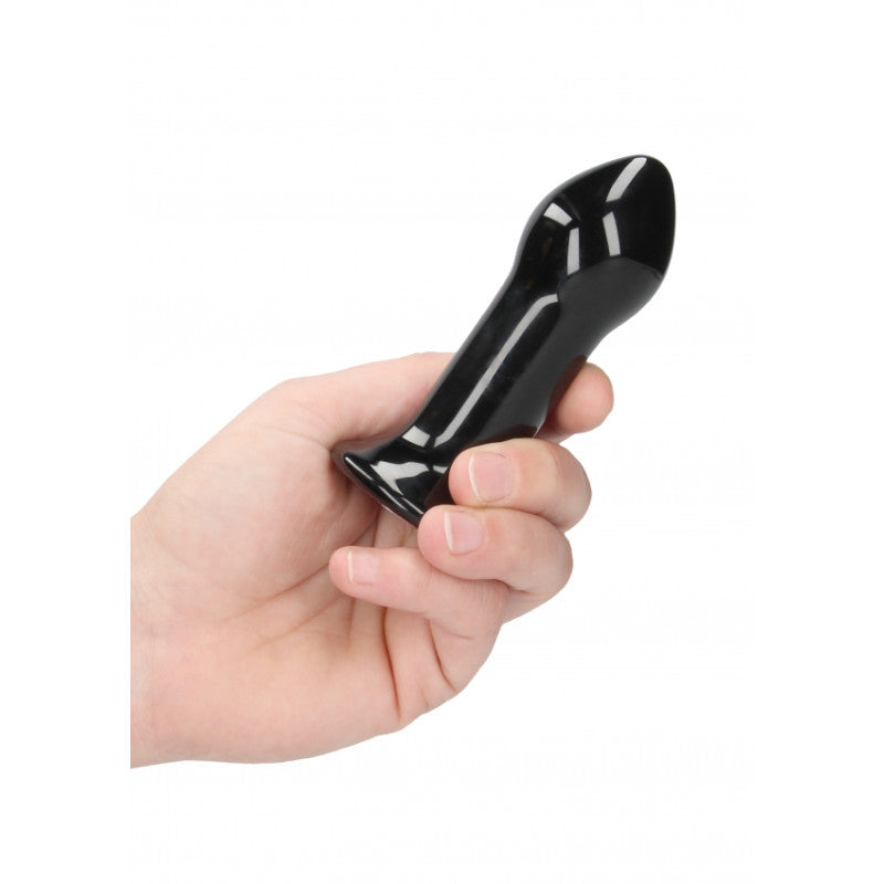 Plug anale vibrante in vetro con ventosa Pluggy Glass Vibrator