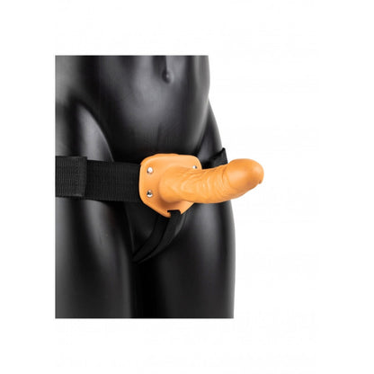 Vibratore cavo indossabile Vibrating Hollow Strap-on No Balls - 6'' / 15,5 cm - Tan