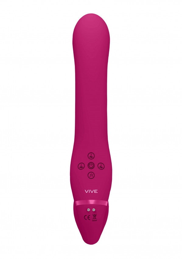 Vibratore vaginale anale strap on Dual Pulse-Wave & Airwave Strapless Strapon Pink