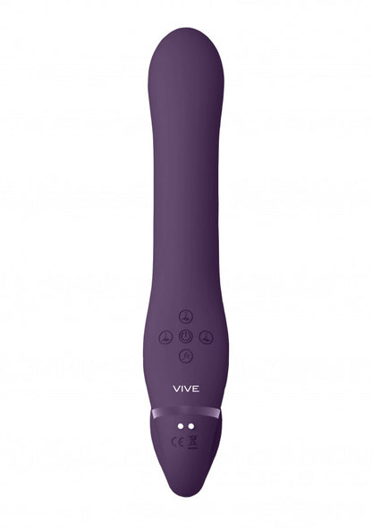 Vibratore vaginale anale strap on Dual Pulse-Wave & Airwave Strapless Strapon Purple