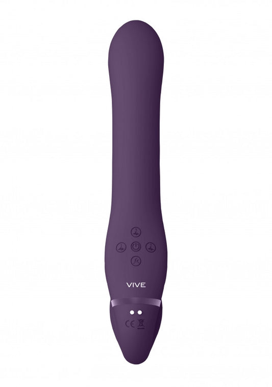 Vibratore vaginale anale strap on Dual Pulse-Wave & Airwave Strapless Strapon Purple