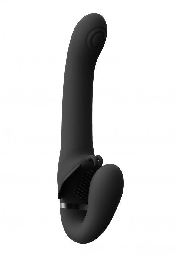 Doppio vibratore strapless nero Satu - Black