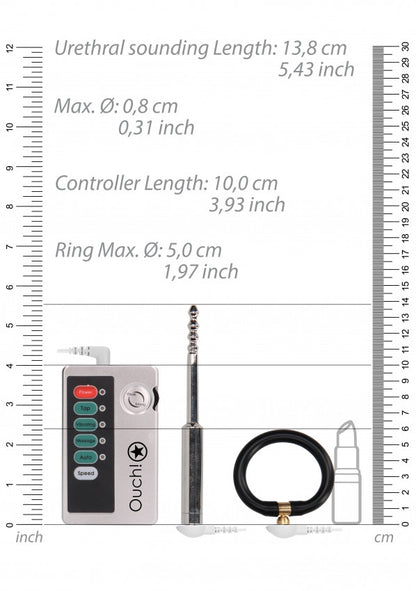 Divaricatore uretrale vibrante E-stim Urethral Sounding Set - Small - Silver