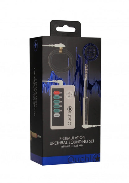 Divaricatore uretrale vibrante E-stim Urethral Sounding Set - Small - Silver