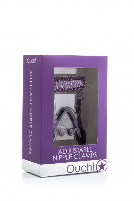 Morsetti per capezzoli Adjustable Nipple Clamps - Purple