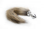 Plug con coda Fox Tail Buttplug - Silver