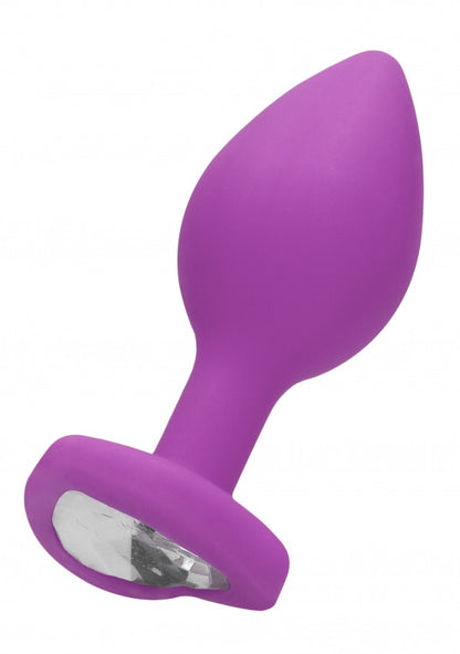 Plug con gioiello Diamond Heart Butt Plug - Regular - Purple