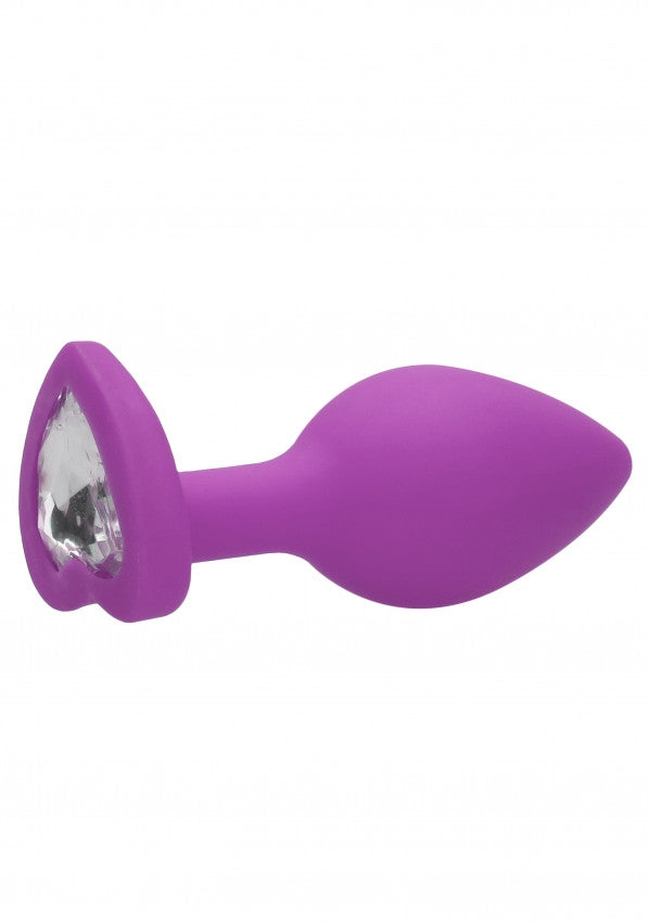 Plug con gioiello Diamond Heart Butt Plug - Regular - Purple