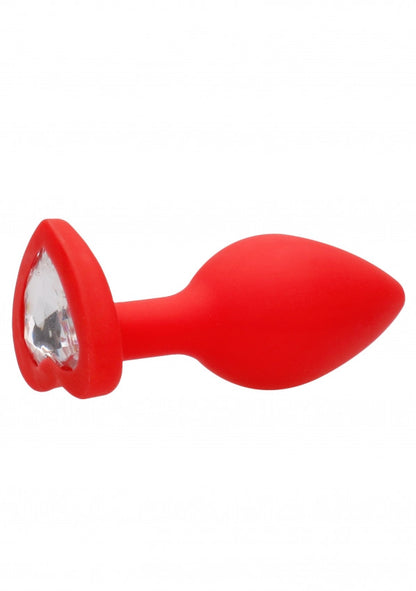 Plug con gioielllo Diamond Heart Butt Plug - Regular - Red