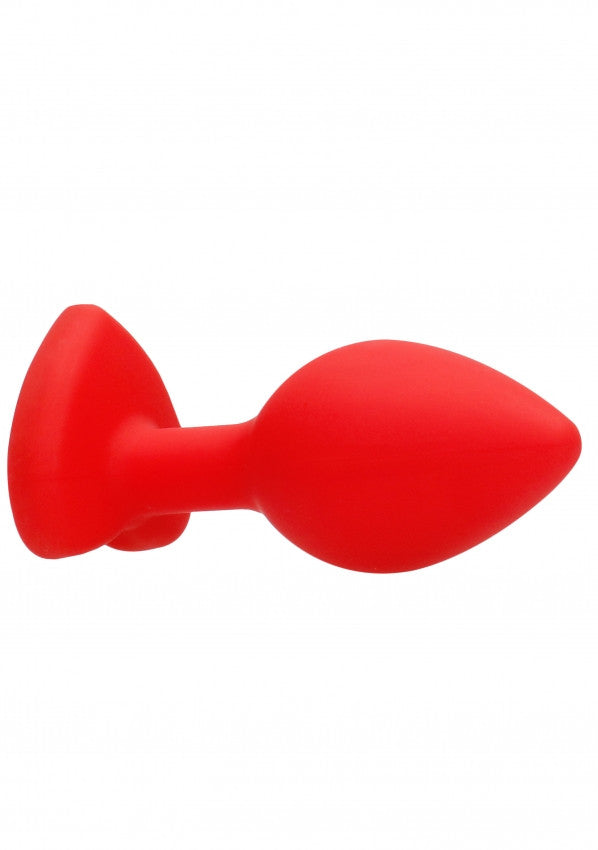 Plug con gioielllo Diamond Heart Butt Plug - Regular - Red