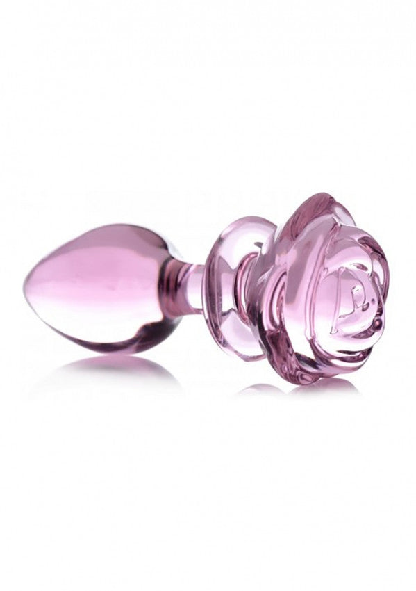 Plug in vetro Glass Large Anal Plug - Pink Rose