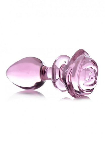 Plug in vetro Glass Large Anal Plug - Pink Rose