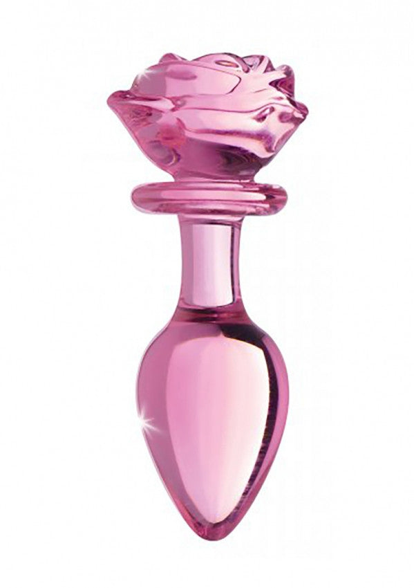 Plug in vetro Glass Large Anal Plug - Pink Rose