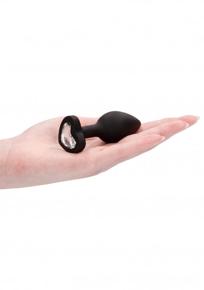 Plug mini Diamond Heart Butt Plug - Regular - Black